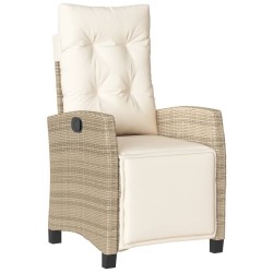 Ensemble à manger de jardin et coussins 3 pcs Beige poly rotin 510790510790
