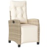 Ensemble à manger de jardin et coussins 3 pcs Beige poly rotin 510790510790