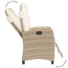 Ensemble à manger de jardin et coussins 3 pcs Beige poly rotin 510790510790