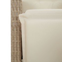 Ensemble à manger de jardin et coussins 3 pcs Beige poly rotin 510790510790