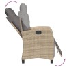 Ensemble à manger de jardin et coussins 3 pcs mélange beige 510791510791