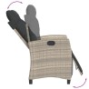 Ensemble à manger de jardin 3pcs coussins gris clair poly rotin 510792510792