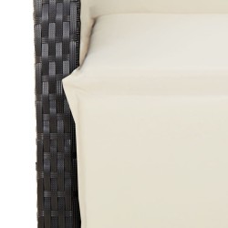 Ensemble à manger de jardin avec coussins 3 pcs Noir 510793510793