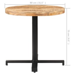 Table de bistro Ronde Ø80x75 cm Bois de manguier brut 510798510798