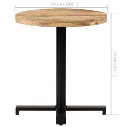 Table de bistro Ronde Ø70x75 cm Bois de manguier brut 510799510799