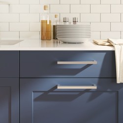 Poignées d'armoire 10 pcs argenté 192 mm acier inoxydable 510802510802