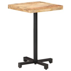 Table de bistro Carrée 50x50x75 cm Bois de manguier brut 510812510812