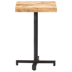 Table de bistro Carrée 50x50x75 cm Bois de manguier brut 510812510812