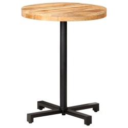 Table de bistro Ronde Ø60x75 cm Bois de manguier brut 510814510814