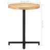 Table de bistro Ronde Ø60x75 cm Bois de manguier brut 510814510814