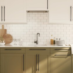 Poignées d'armoire 20 pcs noir 320 mm acier inoxydable 510825510825