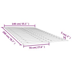 Lattes de rechange pour sommier avec 34 lattes, 2 pièces, 70 x 200 cm 510829510829