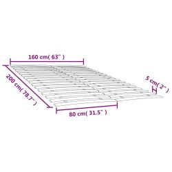 Lattes de rechange pour sommier avec 34 lattes, 2 pièces, 80 x 200 cm 510830510830