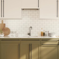 Poignées d'armoire 10 pcs noir 480 mm acier inoxydable 510832510832