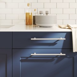 Poignées d'armoire 20 pcs argenté 224 mm acier inoxydable 510833510833