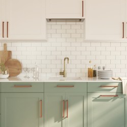 Poignées d'armoire 10 pcs bronze 224 mm acier inoxydable 510838510838