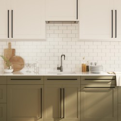 Poignées d'armoire 10 pcs noir 480 mm acier inoxydable 510839510839