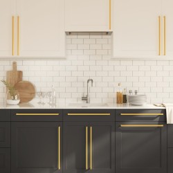 Poignées d'armoire 20 pcs doré 480 mm acier inoxydable 510845510845