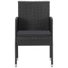 Ensemble à manger de jardin 5 pcs noir résine tressée et acier 510850510850
