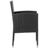 Ensemble à manger de jardin 5 pcs noir résine tressée et acier 510859510859