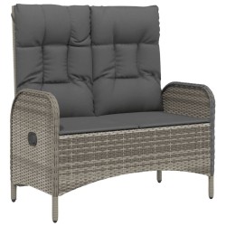 Ensemble à manger jardin et coussins 2 pcs gris rotin 510862510862