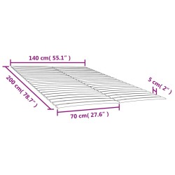 Lattes de rechange pour sommier avec 48 lattes, 2 pièces, 70 x 200 cm 510863510863