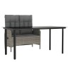 Ensemble à manger jardin et coussins 2 pcs gris rotin 510871510871