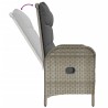 Ensemble à manger jardin et coussins 2 pcs gris rotin 510871510871