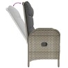 Ensemble à manger jardin et coussins 2 pcs gris rotin 510872510872