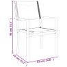 Ensemble à manger de jardin 7 pcs noir textilène et acier 510878510878