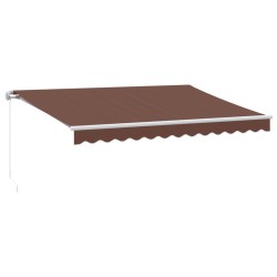 Auvent manuel rétractable marron 350x250 cm 510902510902
