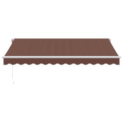 Auvent manuel rétractable marron 350x250 cm 510902510902