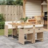 Ensemble à manger de jardin avec coussins 5pcs Beige poly rotin 510903510903
