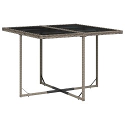 Ensemble à manger de jardin et coussins 7 pcs gris rotin 510905510905
