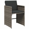 Ensemble à manger de jardin et coussins 7 pcs gris rotin 510905510905