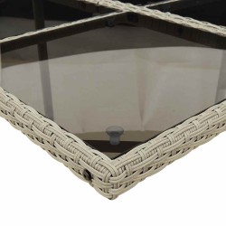 Ensemble à manger de jardin et coussins 9 pcs gris clair rotin 510908510908