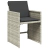 Ensemble à manger de jardin et coussins 7 pcs gris clair rotin 510914510914