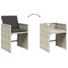 Ensemble à manger de jardin et coussins 7 pcs gris clair rotin 510914510914