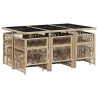 Ensemble à manger de jardin et coussins 11 pcs mélange beige 510923510923