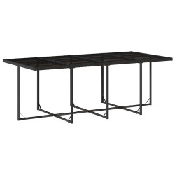 Ensemble à manger de jardin 9pcs coussins noir résine tressée 510928510928