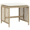 Ensemble à manger de jardin et coussins 9 pcs beige Poly rotin 510933510933