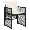 Ensemble à manger de jardin 11 pcs coussins noir résine tressée 510935510935