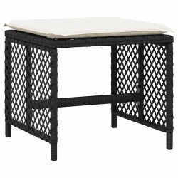 Ensemble à manger de jardin 11 pcs coussins noir résine tressée 510935510935