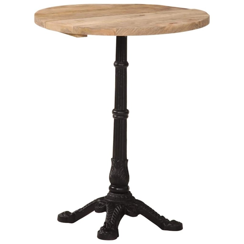 Table de bistro Ø60x76 cm Bois de manguier brut 510938510938