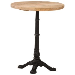 Table de bistro Ø60x76 cm Bois de manguier brut 510938510938
