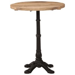 Table de bistro Ø60x76 cm Bois de manguier brut 510938510938