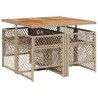 Ensemble à manger de jardin avec coussins 5pcs Beige poly rotin 510939510939