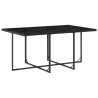 Ensemble à manger de jardin coussins 7pcs Noir Résine tressée 510942510942