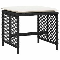 Ensemble à manger de jardin 9pcs coussins noir résine tressée 510946510946