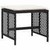 Ensemble à manger de jardin 9pcs coussins noir résine tressée 510946510946
